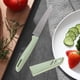 thumbnail image 5 of Juego de Cuchillos para Frutas de Acero Inoxidable con Mango Ergonómico Antideslizante, Cuchillo Pelador y Cortador Portátil para Cocina y Rebanar Melón, 20 cm Azul/Verde, 1 Pieza, 5 of 6