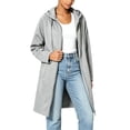 thumbnail image 5 of Aezemi Women Outdoor Hooded Sweatshirts Full Zip Knee Length Drawstring Fashion Comfy Outfits Coat Trendy Long Sleeve Zip up Workout Casual Tunic Hoodie Blouses with Pockets XXL, 5 of 5