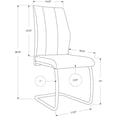 thumbnail image 5 of DINING CHAIR - 2PCS / 39"H / TAUPE FABRIC / BLACK METAL, 5 of 6