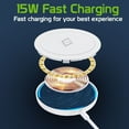thumbnail image 3 of Cellet Wireless Charger for iPhone 15 Plus (15W Magnetic High Powered Fast Charging with USB-C Cable) - White, 3 of 9