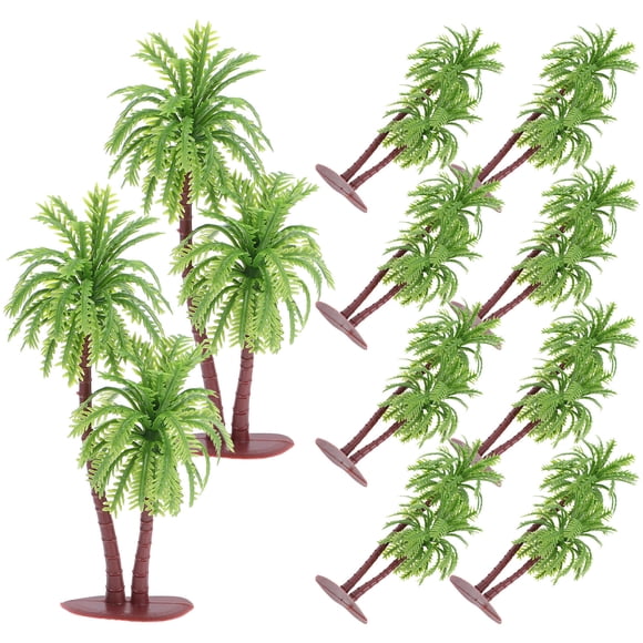 COMPUKAS 10 Pcs Décor de Cocotier Artificiel Cocotier Vert Plastique Photographie Intérieure