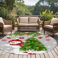 thumbnail image 4 of Round Rug 7Ft Washable Non-Slip, Grey Christmas Circle Area Rugs for Living Room Bedroom, Snowman Xmas Tree Ball Snowflake Indoor Floor Mats Carpet Runner for Home Decor Aesthetic, 4 of 8
