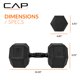 thumbnail image 4 of Mancuerna hexagonal recubierta de goma CAP Barbell de 50 lb, 4 of 7