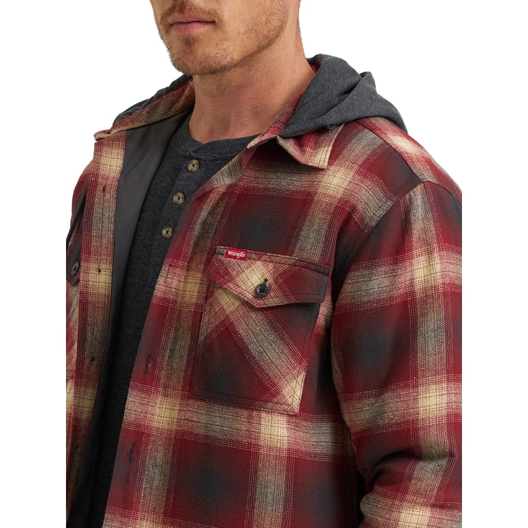 Wrangler Men's Heavyweight Hooded Shirt Jacket photo 4