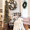thumbnail image 2 of Christmas Pillow Covers 16x16 Set of 4 for Christmas Decorations Buffalo Plaid Christmas Tree Joy Snow Merry Christmas Pillows Winter Holiday Throw Pillows Christmas Farmhouse Decor for Couch Pink, 2 of 5