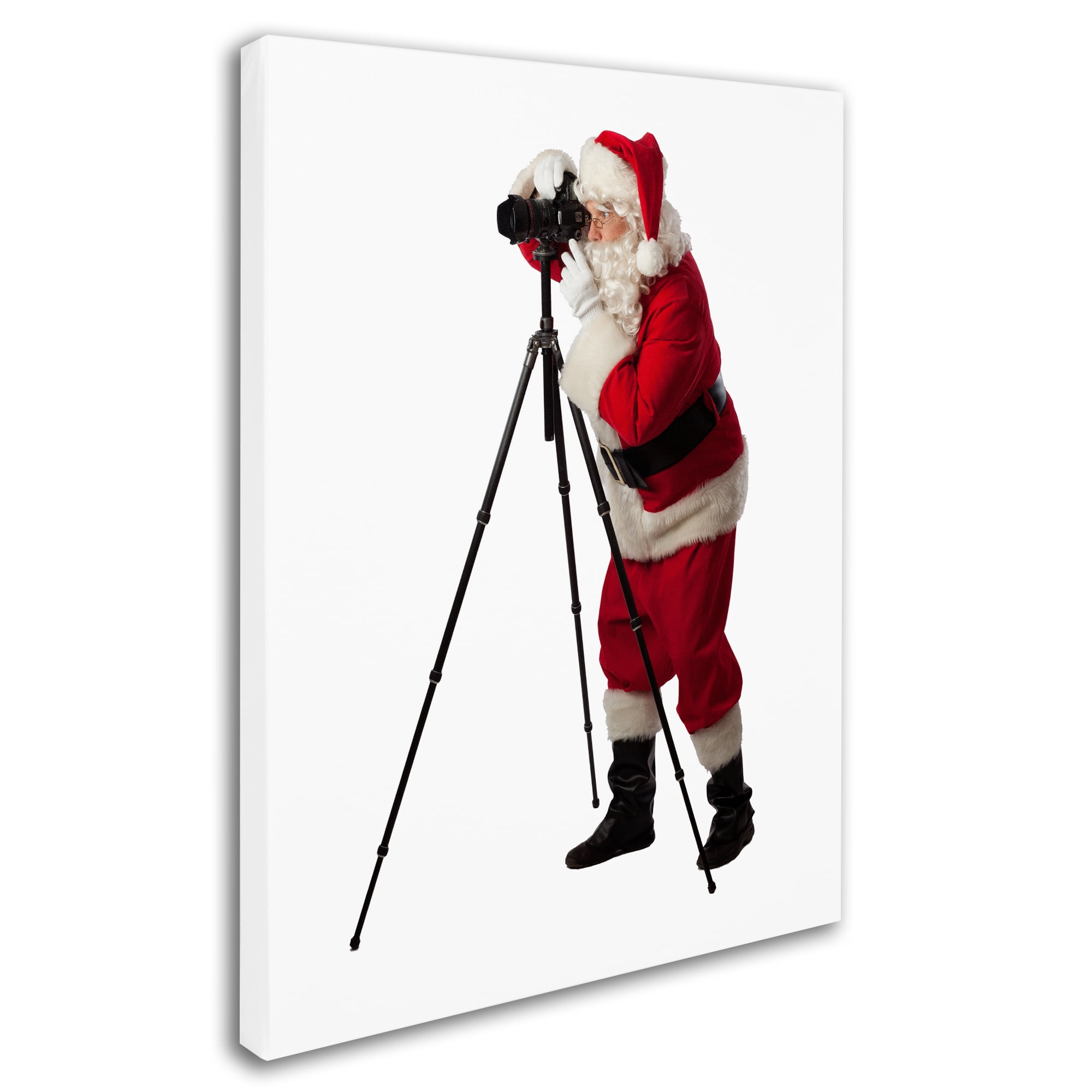 Trademark Fine Art 'Santa-Tripod-10067' Canvas Art by Ed Wheeler