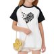 thumbnail image 5 of Blusas y camisas de manga corta con cuello redondo para niños y niñas, blusa de manga corta con estampado de cuello redondo, 5 of 7