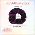 thumbnail image 2 of Uxcell 4pcs Velvet Scrunchie with Pocket Zipper (2 Inch) - Elastic Bands Hair Ties Girls Women Hidden Compartment Pockets, for Ponytail Holder Travel Coins Keys, Dark Purple, 2 of 6