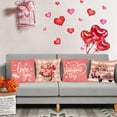 thumbnail image 4 of Happy Valentines Day Pillow Covers 12x20 Set of 4 Red Love Heart Throw Pillow Covers Wedding Anniversary Pillow Covers Pillow Cases Home Outdoor Sofa Couch Cushion Covers (12 by 20), 4 of 6