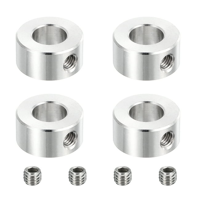 4 Pcs Collier d'Arbre en Acier Inoxydable, 10mm ID 20mm OD 10mm Épaisseur Trou Unique
