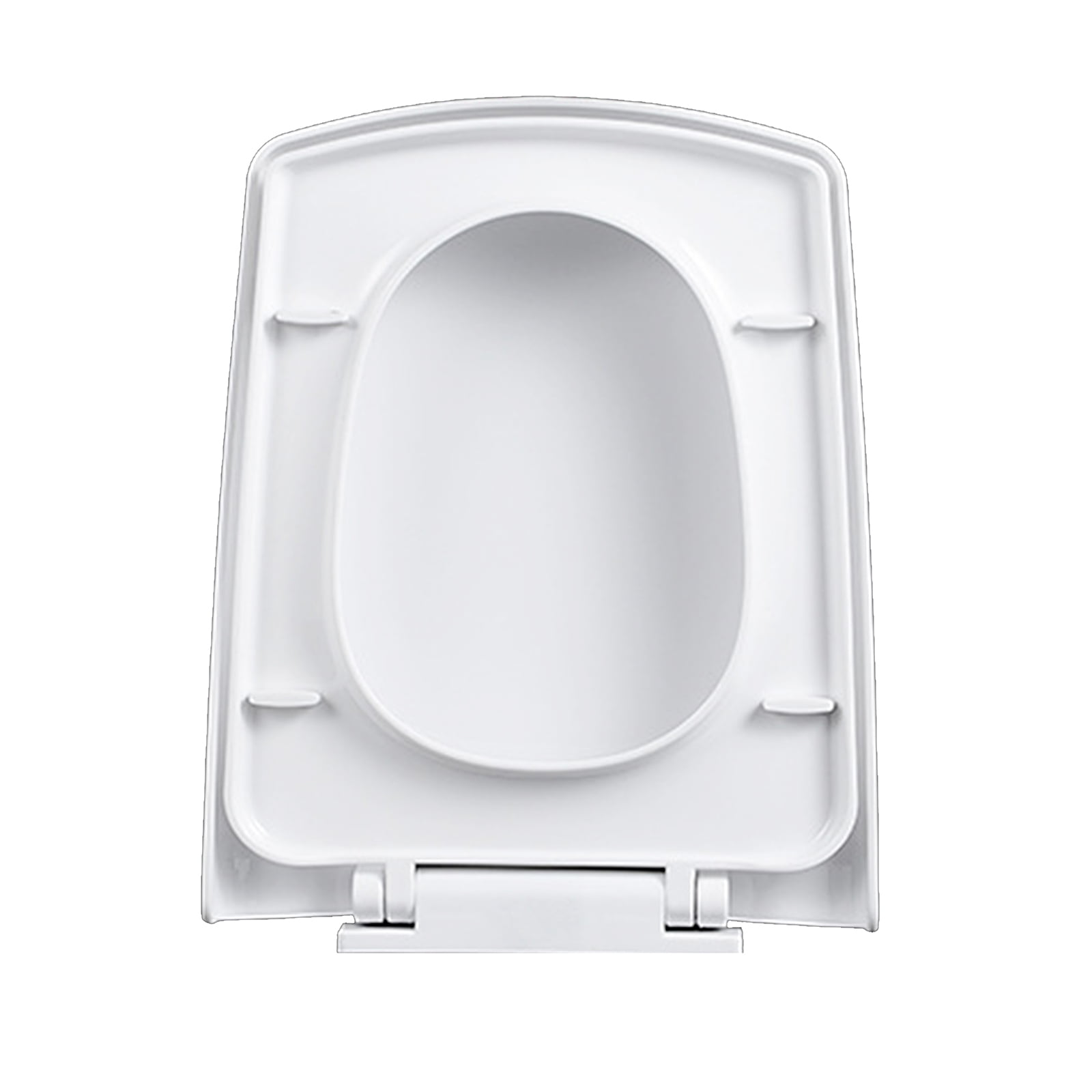 Heavy Duty Square Rectangular WC Toilet Seat Fix Adjustable Hinges Soft Close UK 