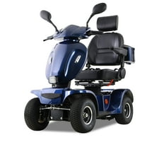 Mobility Scooters for Seniors & All Terrain . Heavy Duty Travel Scooter   Blue