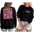 thumbnail image 2 of Fiaer,Sweatshirt for Women Crewneck Plus Size Long Sleeve Pullover Casual Loose Fit Trendy Letter Graphic Solid Tops Black L, 2 of 5