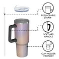 thumbnail image 4 of Modern 40oz Tumbler– Stainless Steel Insulated Tumbler with Handle and Straw, Large Capacity Travel Cup for Hot & Cold Drinks, 4 of 7