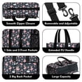 thumbnail image 3 of Teacher Tote Bag,Dark Blue Ballerina Swan Pattern Teacher Utility Tote Bag,Large Work Tote Bags for Women with Multiple Pockets,Top Zipper Closure,13.8x10.6x6.7 Inch, 3 of 5