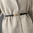 thumbnail image 4 of Surrme Ceintures Ajustables en Cuir PU pour Femmes Fines Boucle Dorée, 4 of 5