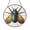 Stained Glass 5.9 Inch, variant on Bee Stained Glass Suncatcher – Round Insect Window Panel with Golden Wings