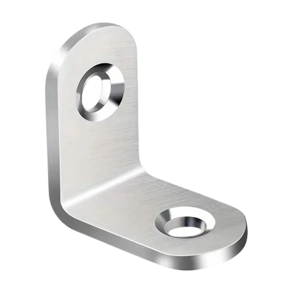 Stainless Steel L Bracket Heavy Duty Corner Brace 0.8x0.8x0.6 Inches Right Angle Connector Fastener for Furniture Table Chairs and Wood Shelving Support