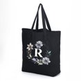 thumbnail image 2 of HIFA Initial Tote Bag for Women, Personalized Canvas Tote Bag - Two-Tone, Zipper Closure, Inner Pocket, Organic Cotton, Sturdy - Multipurpose Shoulder Bag Suitable for Shopping, Grocery, Beach, Travel, 2 of 4