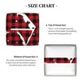 thumbnail image 5 of Fuzoiu Christmas Tree Buffalo Plaid Print Tissue Box Cover Holder, Square Leather Tissue Box,PU Leather Decorative Organizer for Tabletop, Bathroom, Car, Office, 5 of 7