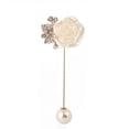 thumbnail image 2 of Broche de cien flores de camelia y madreselva Broche de rosa perlada Accesorios de ropa para mujer Broche de una palabra Inserto de ramillete, 2 of 5