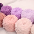thumbnail image 3 of Xiao Hua Hilo de pestañas de piel sintética, lana de visón, cachemira, felpa larga, grueso y elegante para manualidades de muñecas, abrigos de piel DIY, 100 g, color caqui, 3 of 4