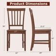 thumbnail image 3 of Costway 2 PCS Dining Chair Kitchen Spindle Back Side Chair with Solid Wooden Leg, 3 of 7