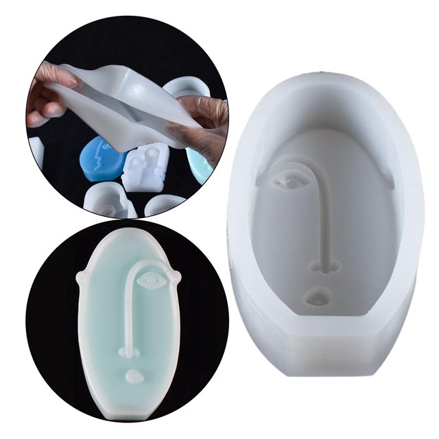 Molde de Vela de Silicona de Cara Perfecl