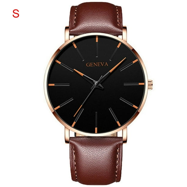 Reloj de cuarzo para mujer, relojes para parejas, relojes finos de moda para hombre y mujer, reloj de pulsera de cuarzo de malla de acero inoxidable para negocios.