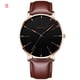 thumbnail image 1 of Reloj de cuarzo para mujer, relojes para parejas, relojes finos de moda para hombre y mujer, reloj de pulsera de cuarzo de malla de acero inoxidable para negocios., 1 of 2
