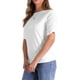 thumbnail image 4 of Camisetas básicas de verano casuales para mujer con cuello barco de manga corta INSPIRE CHIC, elásticas, color blanco, 4 of 6