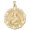 Yellow Gold, variant on Saint Mary Magdalene Scalloped Religious Medal - 3/4 inch Size of a Nickel in Sterling Silver