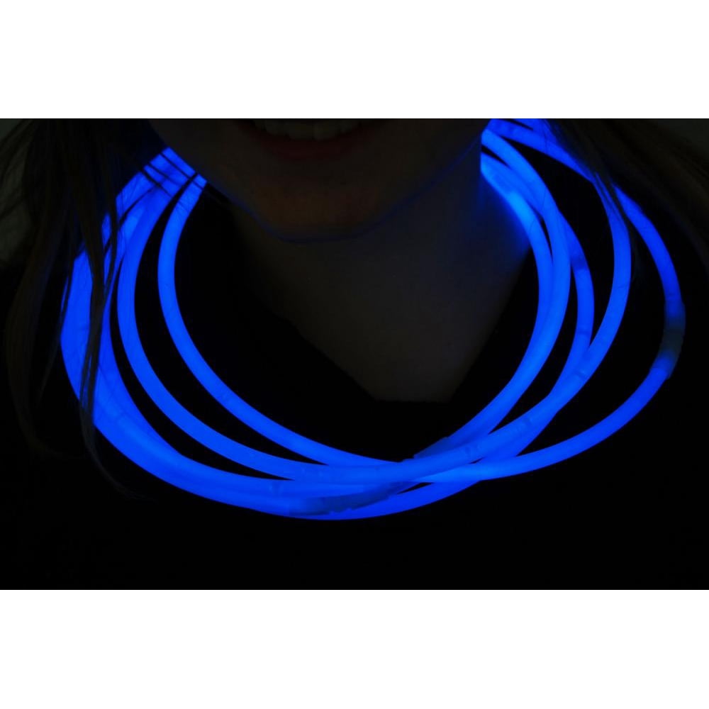 DirectGlow 100ct Blue 22 inch Glow Stick Necklaces Preattached