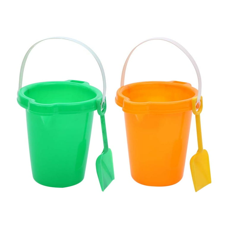 TINKSKY Plastic Beach Sand Bucket Toy Set for Kids, Small Castle