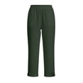 thumbnail image 5 of Mifsaly Business Casual Pants for Women Wide Leg Linen Capri Pant Comfortable Relaxed Summer Cropped Trousers with Pockets M, 5 of 9