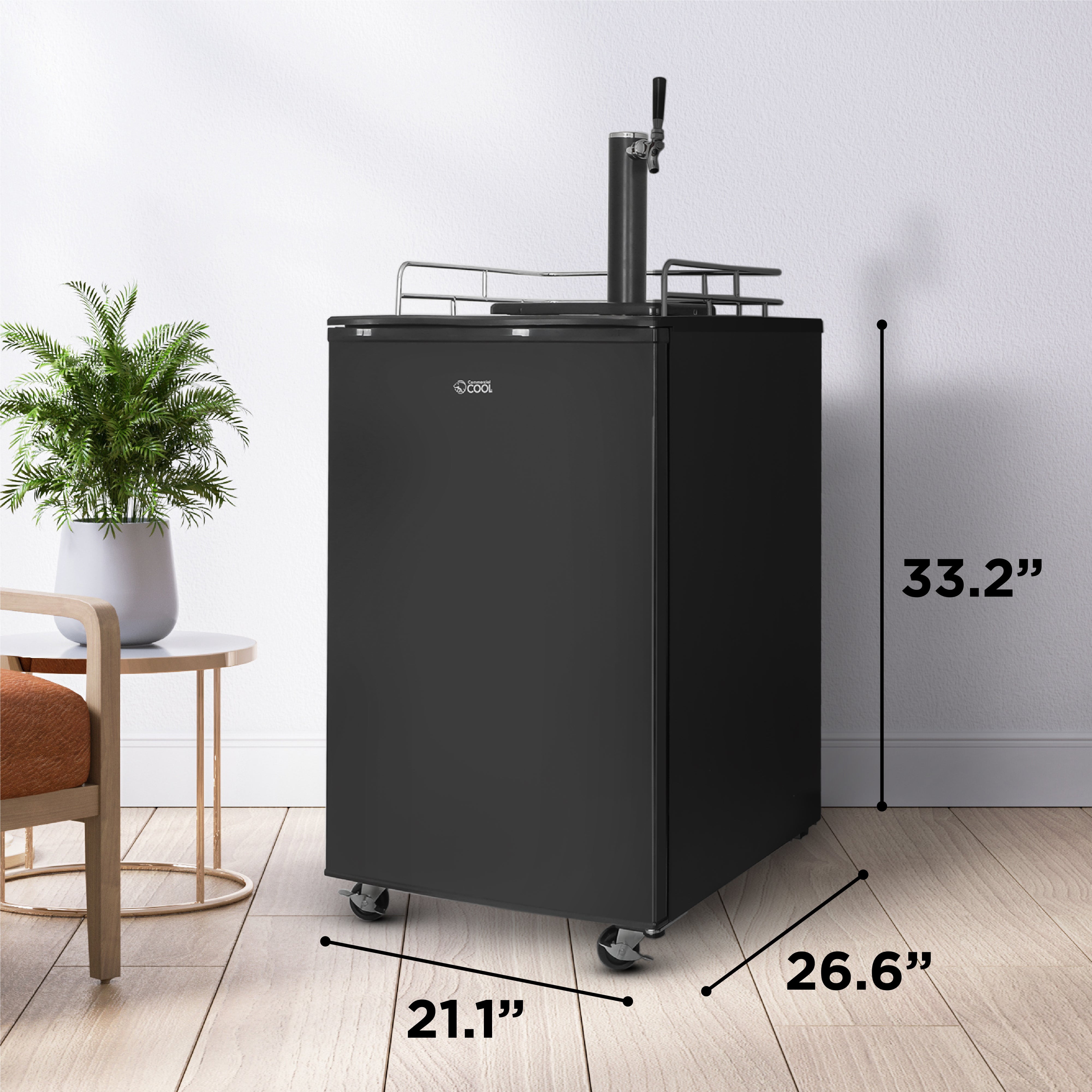 Commercial Cool Single Tap Kegerator with Adjustable Temperature