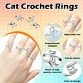 thumbnail image 4 of 4PCS Crochet Ring for Finger Adjustable Crochet Tension Ring for Finger Metal Open Yarn Guide Crochet Rings Holders Accessories for Crochet Mother Grandma Gifts, 4 of 7