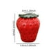 thumbnail image 2 of Jarrón decorativo Florero Decoración de fresas Arte Cocina Dormitorio Escritorio Mesa Centro de mesa Estante Jarrón de cerámica Regalo de inauguración Pequeño, 2 of 8