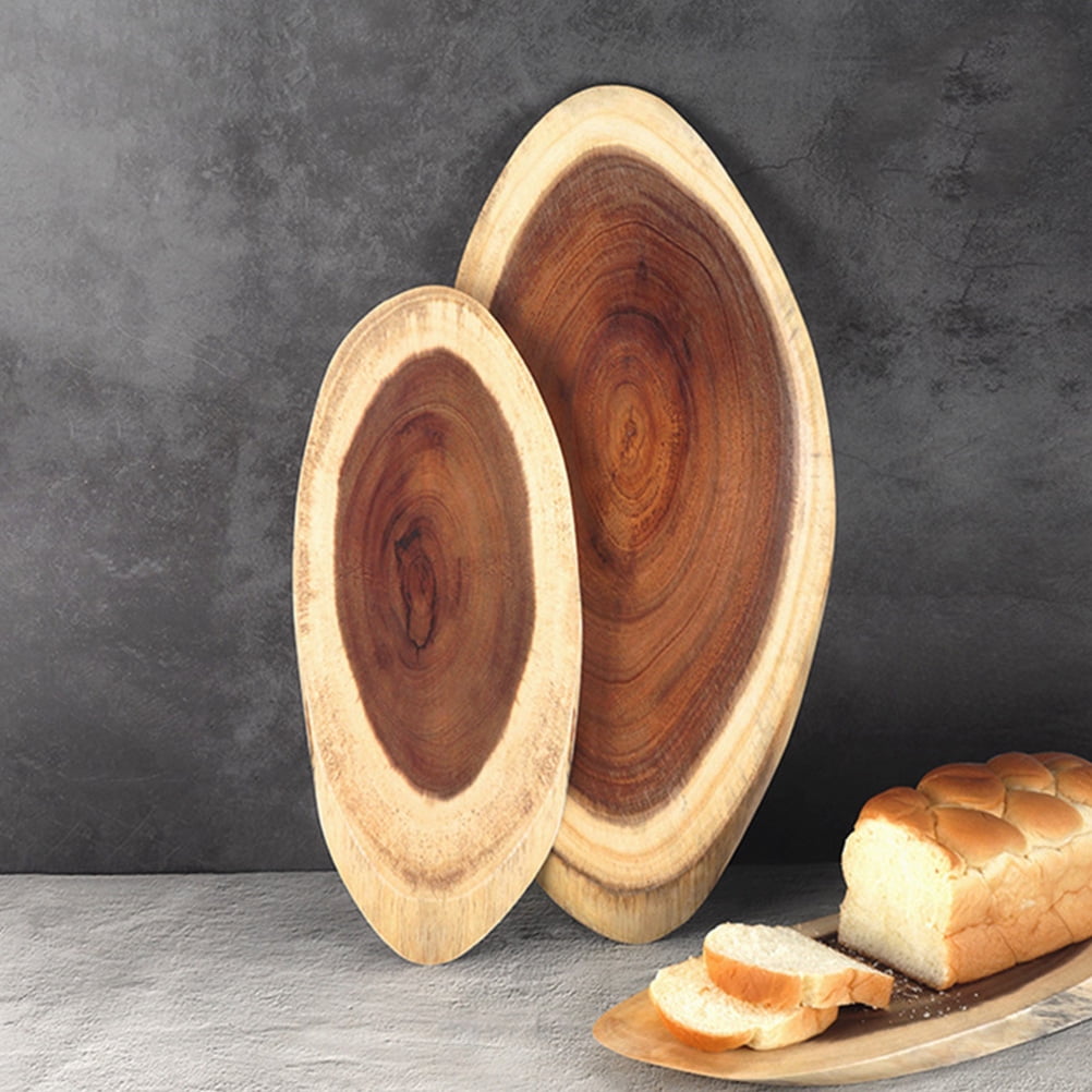 HINTRMENT Bread Board Acacia Wood 1Pack For Dessert Plate At Christmas