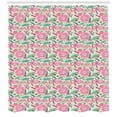 thumbnail image 3 of Ambesonne Garden Art Shower Curtain, Vintage Nature in Bloom, 69"Wx75"L, Mint Green Pale Pink, 3 of 3