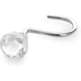 thumbnail image 1 of Ganchos de cristal de lujo para cortina de ducha, elegantes perchas de acero inoxidable con forma de diamante, cromado resistente a la oxidación, juego de 12 piezas para cortinas de baño, fácil, 1 of 4