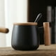 thumbnail image 3 of Tazas De Café Grandes, Taza De Cerámica, Taza De Café Con Tapa, Cuchara, Tazas De Cerámica Resistentes Al Calor, Tazas Redondas De Cerámica, Botella Para Oficina Scienceny HA025816-01, 3 of 6