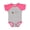 Baseball Heather and Hot Pink, variant on Cute Flying Bumble Bee Boys or Girls Baby Bodysuit