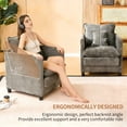 thumbnail image 6 of Modern Accent Chair,Linen Single Sofa Chair,Modern Reading Armchair with Pillow for Living Room,Bedroom,Dark Grey, 6 of 8
