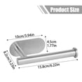 thumbnail image 3 of Toilet Paper Holder , Adhesive Wall Mount Toilet Roll Holder for Bathroom, Rustproof 304 Stainless Steel Commercial Toilet Tissue Holder,No Punching Toilet Tissue Rack Bathroom Roll Rack(black), 3 of 6