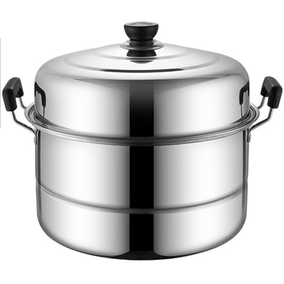 Multi Layer Steamer Steaming Pot Thickened Stainless Steel Construction Cookware with Steam Rack Kitchen Accessories