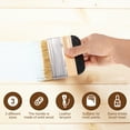thumbnail image 4 of 3Pcs Wax Brushes Set with Flat Brush Pointed Brush Round Head Brush Natural Bristle Paint Brushes with Wooden Handle Chalk Paint Brushes Set for Furniture Milk Paint, 4 of 10