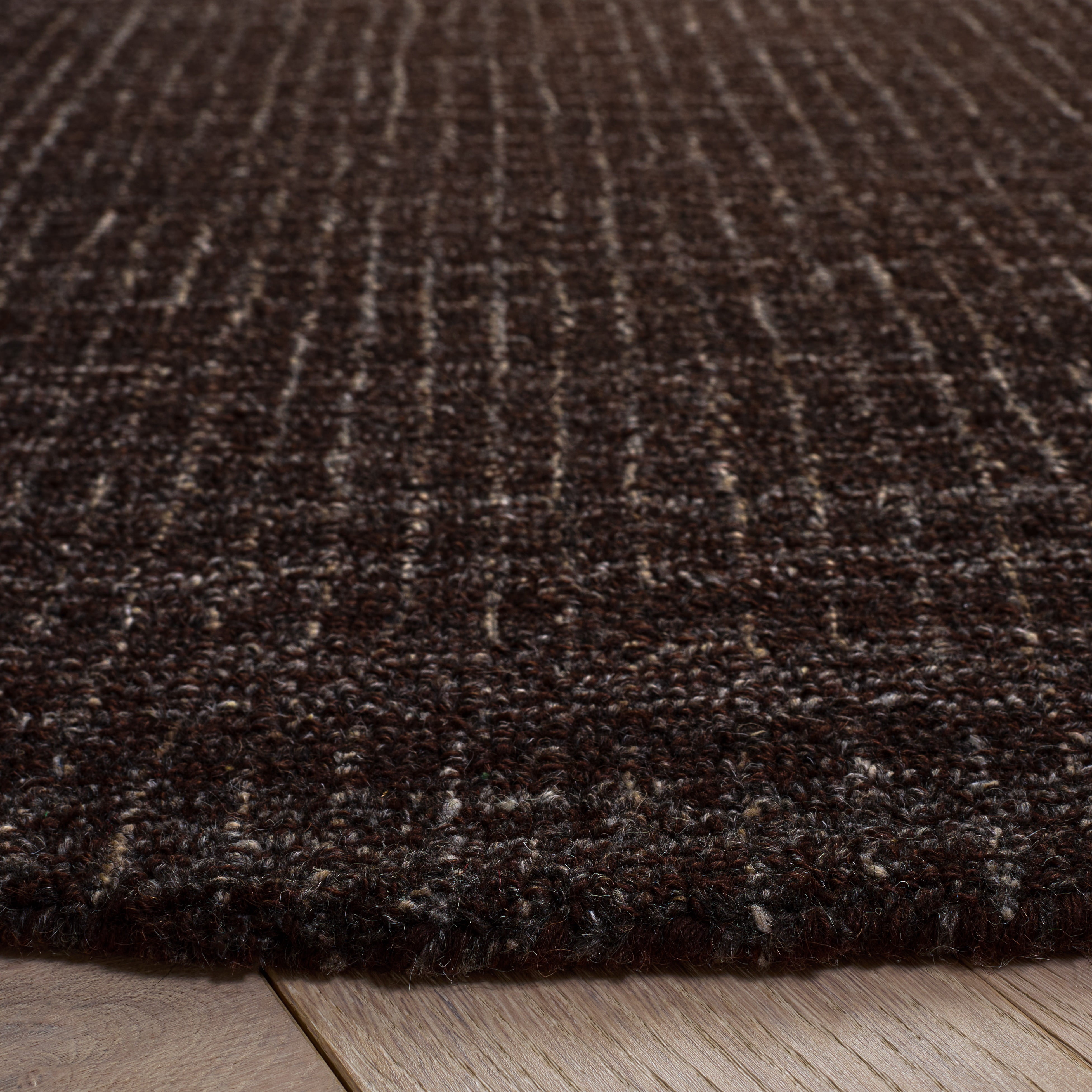 Safavieh Abstract Delia Distressed Wool Area Rug, Dark Brown, 6' x 6' Round