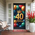 thumbnail image 2 of Birthday Celebration Backdrop Banner 40th Fabulous Party Decoration Photo Background Milestone Event Colorful Balloons Photo Props Anniversary Festivity Celebration, 2 of 3