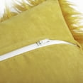 thumbnail image 3 of Phantoscope Merino Style Faux Fur Series Decorative Throw Pillow, 18" x 18", Yellow, 2 Pack, 3 of 4